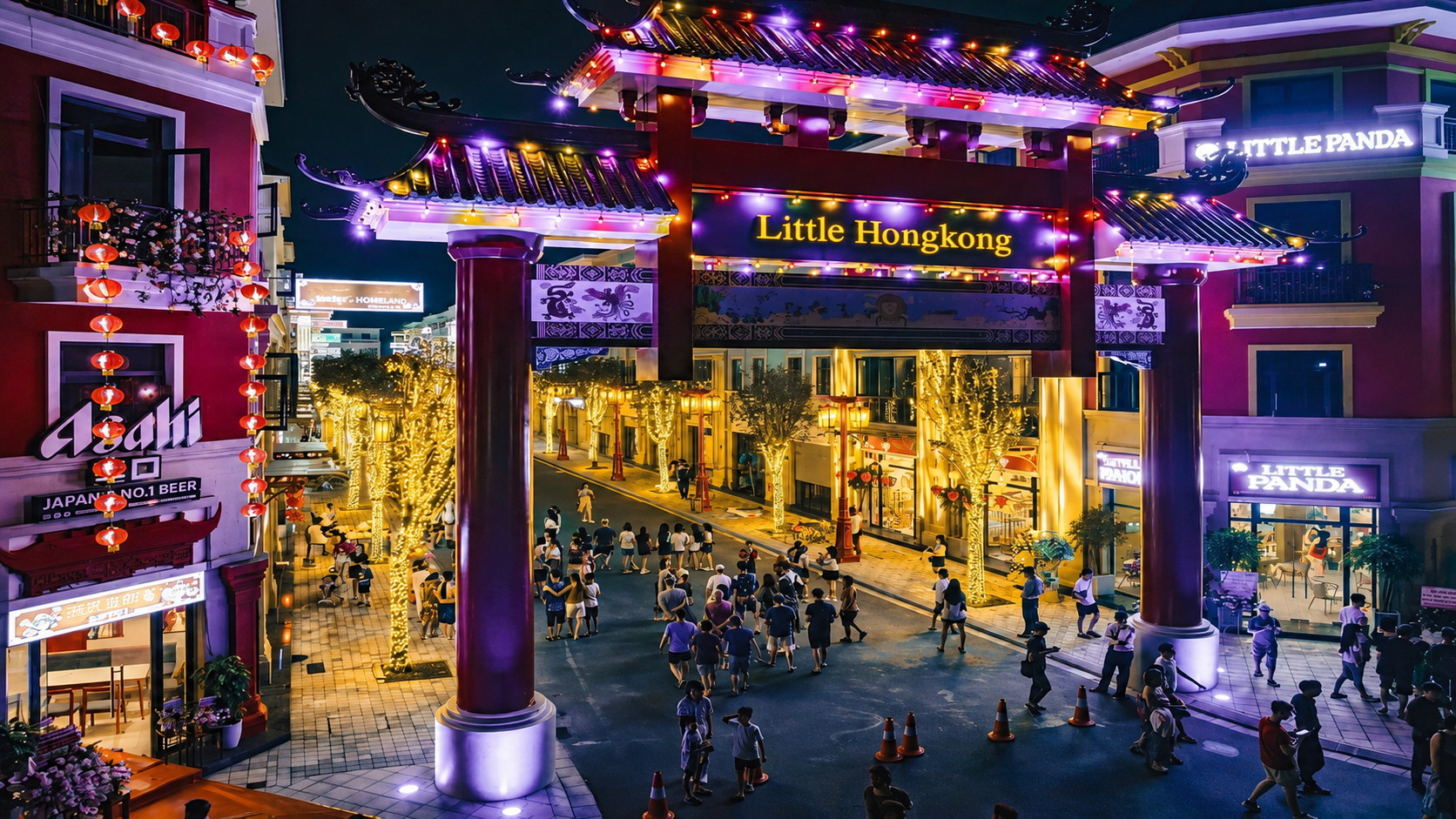 Phố đêm Little Hong Kong tại Vinhomes Ocean Park